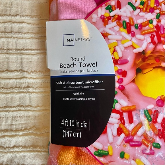 NEW Round 4’ Large Donut Beach Towel NWT Over 4 Feet - Picture 5 of 10